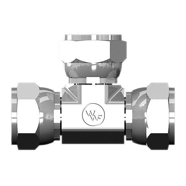 World Wide Fittings Female JIC Swivel to Female JIC Swivel to Female JIC Swivel Tee 6606X04X04X04 - main